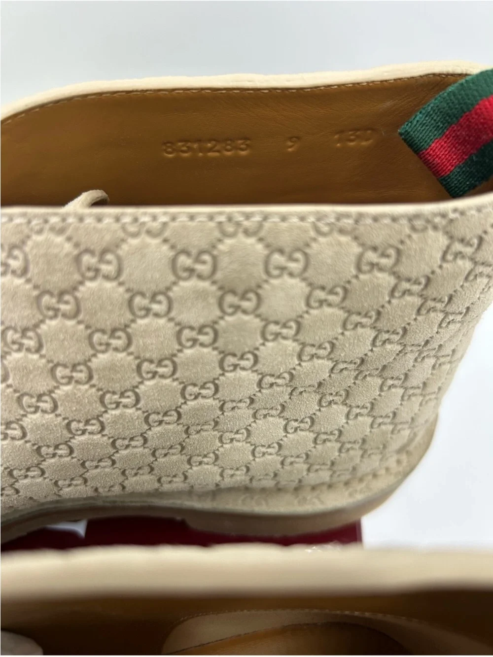 Men’s Gucci GG monogram desert boots oatmeal size 9 fits 10 US made Italy